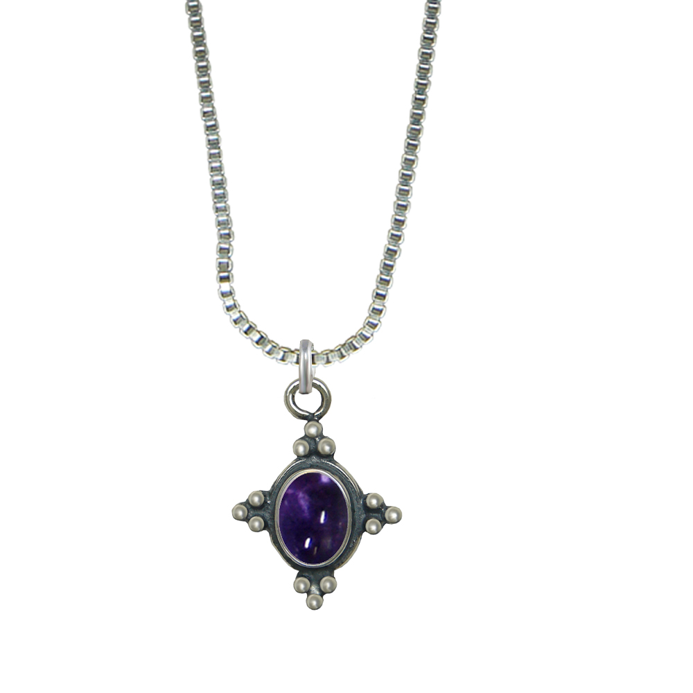 Sterling Silver Little Iolite Pendant Necklace